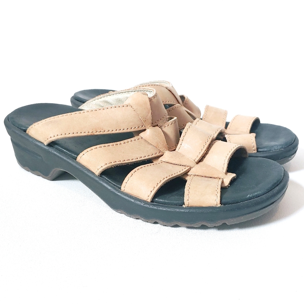 Sanita Beige Strappy Wedge Sandals Sz 10